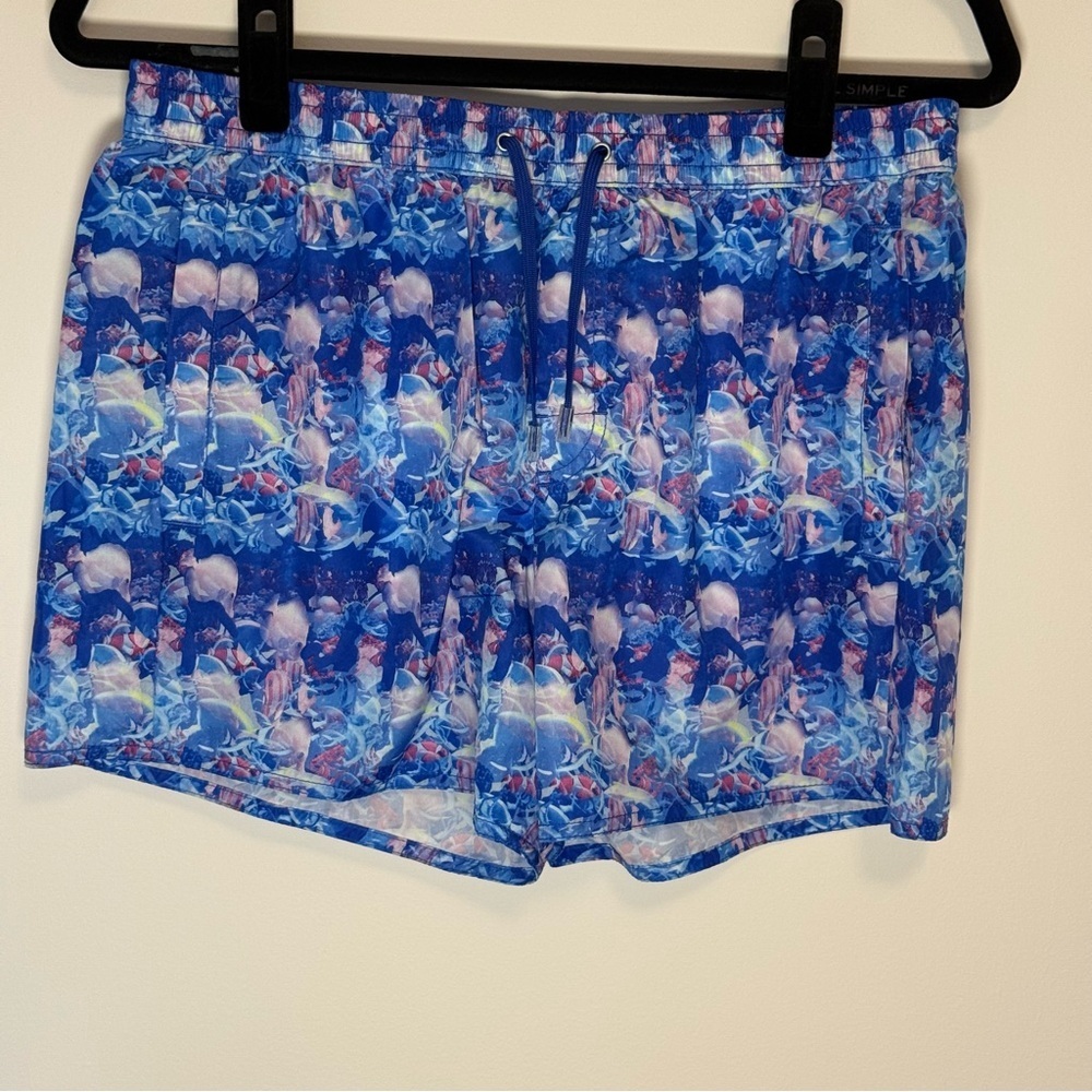 NWT Calzedonia Blue Patterned Men’s Swim Trunks Size L